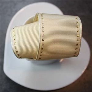Valentine Ribbon - Cream Saddle Stitch